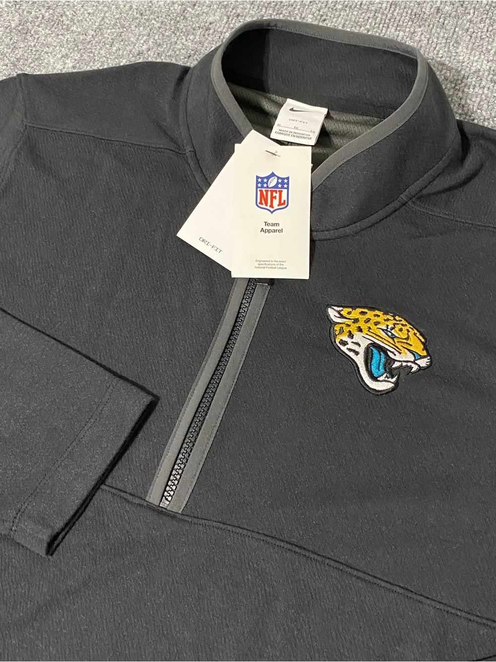 Nike Jacksonville Jaguars Victory Dri-FIT 1/4 Zip Mens XL Pullover Black NWT